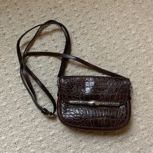 VINTAGE Brighton mini croc crossbody